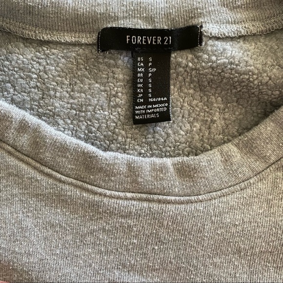 Forever 21 Nap Queen Cropped Sweatshirt Size Small - Picture 11 of 14